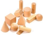 Conjunto de 12 Sólidos Geométricos - madera