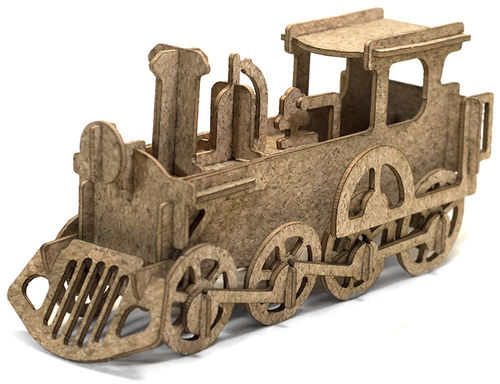 Puzzle 3D em cortiça - Locomotiva