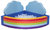 Piscina de bolas de canto "Arco-Iris" 130x130x35x15 cm