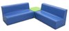 Conjunto de sofás con plaza y 2 sofás dobles - 145x145x50 cm - Asiento 25 cm