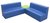 Conjunto de sofás con plaza y 2 sofás dobles - 145x145x50 cm - Asiento 25 cm