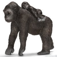 Gorila, femea, com bebé