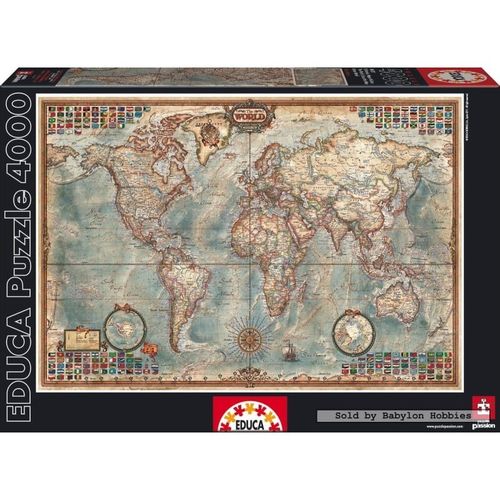 Puzzle - Mapamundi - 14827 - 4000 piezas