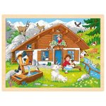 Puzzle de madera con marco 96 piezas - En los Alpes