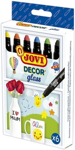 Crayon para vidrio - 6 colores