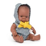 Bebé Africano com roupa - Menino - 21 cm