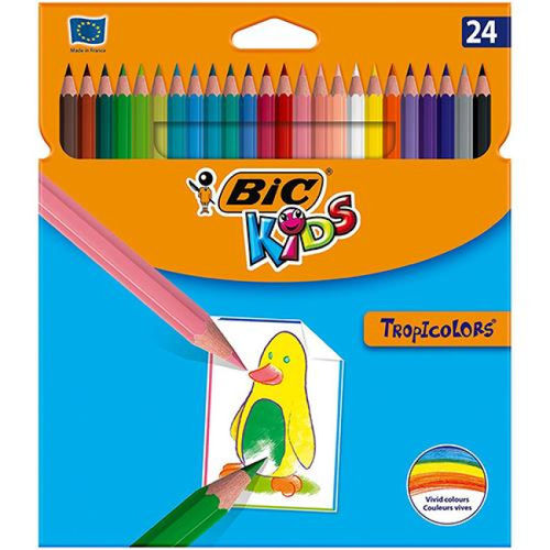 Lápis de Cor Bic Tropicolors - 24 unidades