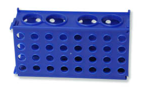 Suporte em plástico para tubos de ensaio
