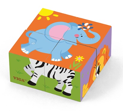 Puzzle Cubos - Animais Selvagens