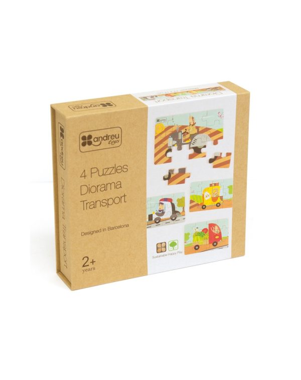 Puzzle Diorama - Transportes - 48 peças