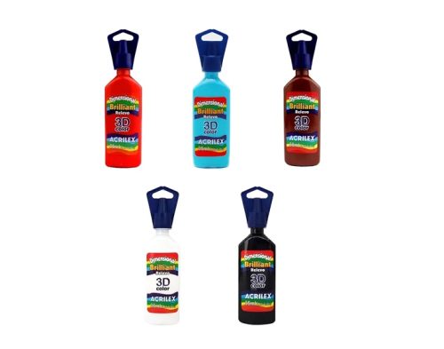 COD-AC-12112 Tinta Relevo Acrilex 3D Brilhante - 35 ml