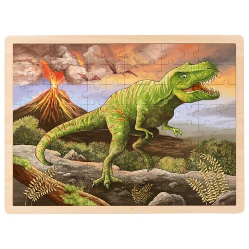 GK-57389.jpg Puzzle madeira com moldura 96 peças - T Rex