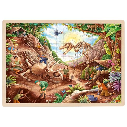 GK-57395.jpg Puzzle madeira com moldura 192 peças - Dinossauros