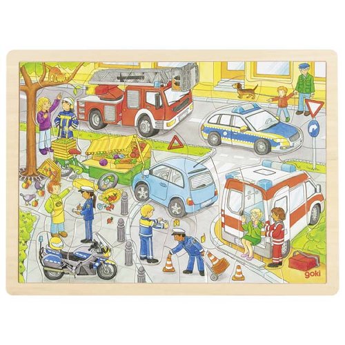 GK-57429.jpg Puzzle madeira com moldura 56 peças - Polícia