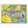 Puzzle madeira com moldura 48 peças - Dinossauros