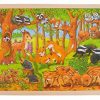 Puzzle madeira com moldura 48 peças - Animais bebés na floresta