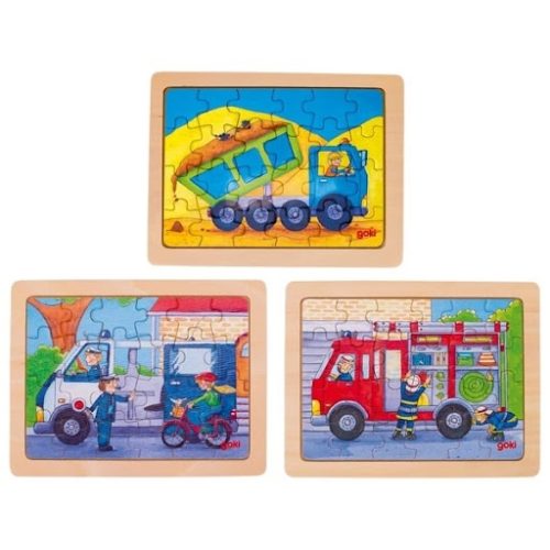 GK-57739.jpg Puzzle madeira com moldura 24 peças - Profissões