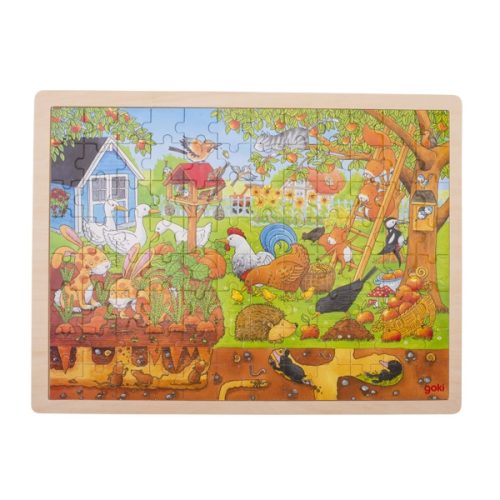 GK-57743.jpg Puzzle madeira com moldura 96 peças - Jardim