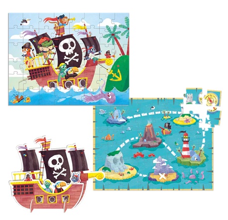 Puzzle XXL Piratas - 48 peças