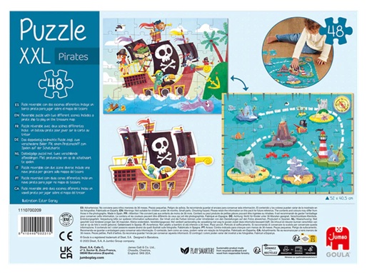 Puzzle XXL Piratas - 48 peças