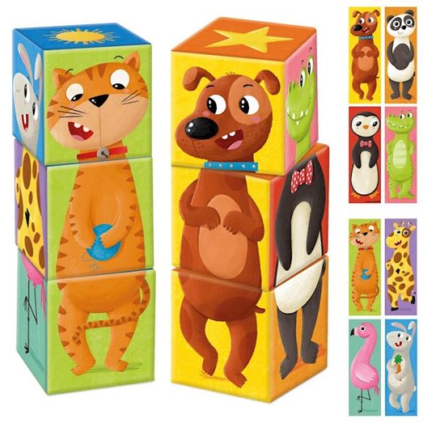 Puzzle da Quinta - 2 cubos de 3 peças - 8 animais