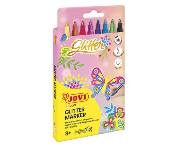 Marcadores com Glitter