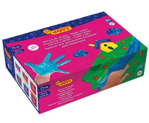 Pintura de dedos - 6 frascos de 125 ml