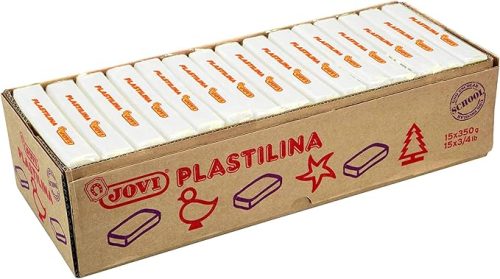 JV-7201.jpg Plasticina - Caixa 15 unidades 350 gramas - Branco