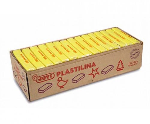 JV-7202.jpg Plasticina - Caixa 15 unidades 350 gramas - Amarelo