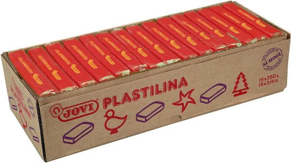 Plasticina - Caixa 15 unidades 350 gramas - Vermelho