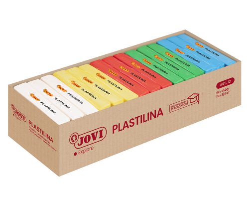 JV-72B.jpg Plasticina - Caixa 15 unidades 350 gramas - Cores Básicas
