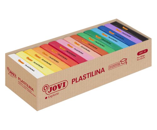 JV-72S.jpg Plasticina - Caixa 15 unidades - 350 gramas - Cores Sortidas