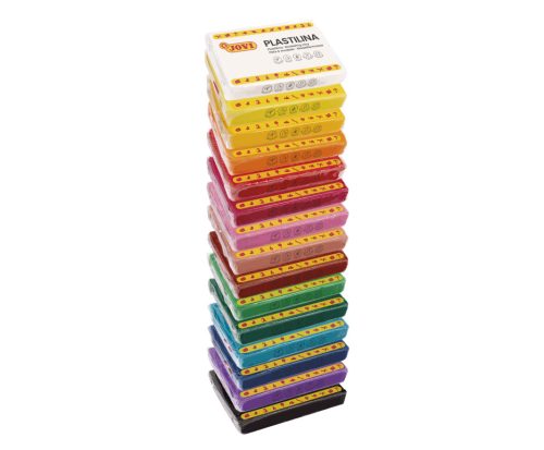 JV-72S.0.jpg Plasticina - Caixa 15 unidades - 350 gramas - Cores Sortidas