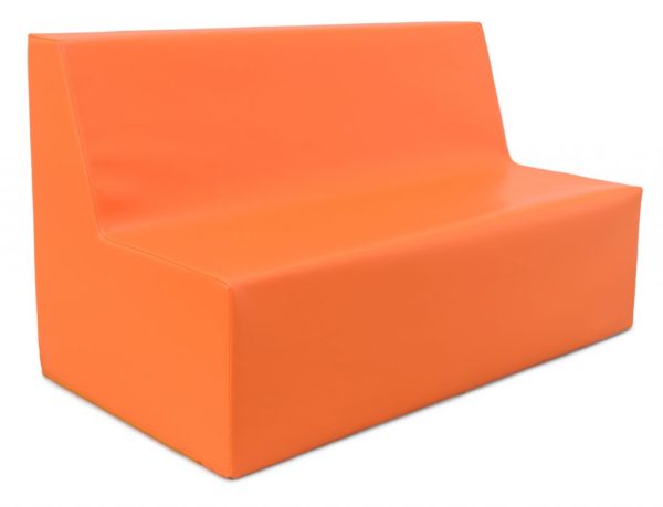 Sofá recto duplo colectivo - 90x45x50 cm - Assento 25 cm