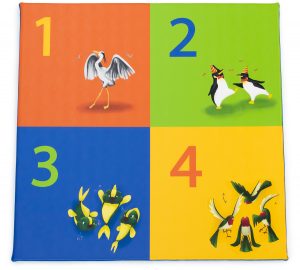 Tapete animais com números - 130x130x3 cm