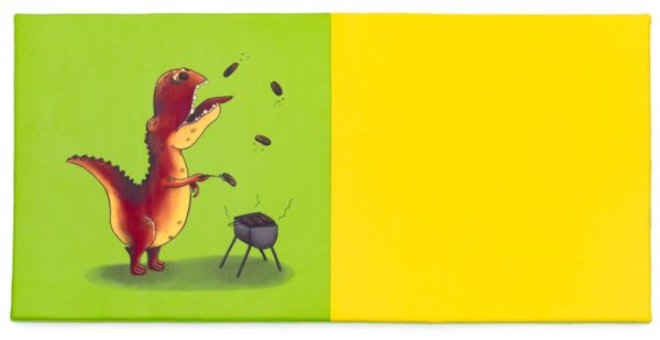 Tapete bicolor dino comilão - 200x100x3 cm