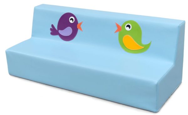 TR-3176.jpg Sofá triplo passaros - 100 x 40 x 37 cm - Assento 17 cm