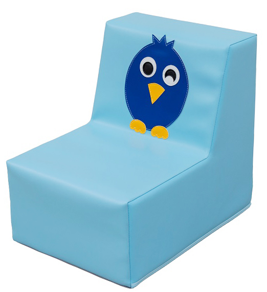 TR-3178.jpg Sofá individual passaros azul - 30 x 40 x 37 cm - Assento 17 cm