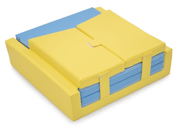 Cama portátil empilhável com colchão de 120x50x5 cm