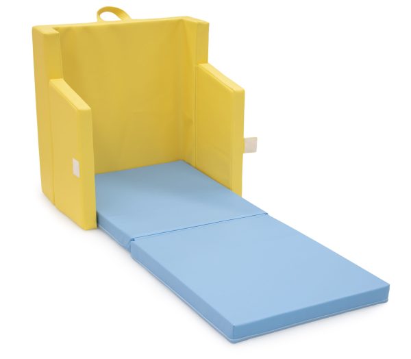 Cama portátil empilhável com colchão de 120x50x5 cm