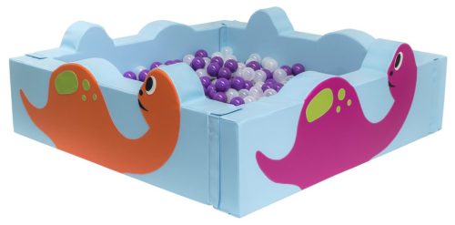 Piscina de Bolas Quadrada "Dinos" - 160 x 160 x 54 x 15 cm