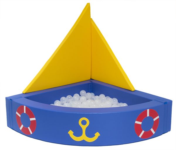 TR-901.jpg Piscina de bolas de canto "Barco à Vela" 130x130x35x15 cm